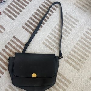 Madewell Black Crossbody Bag with Gold Accent
